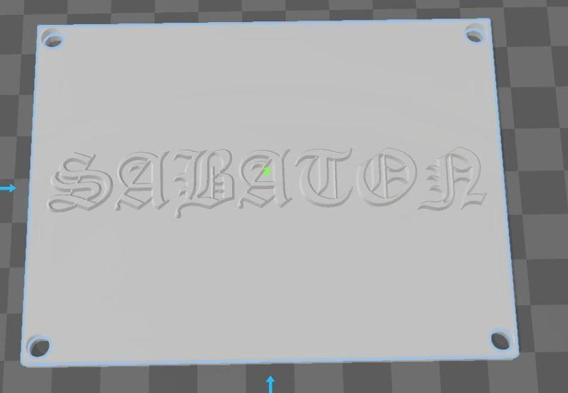 Simple wall plaque or door sign Sabaton fan art