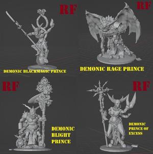 demon prince warlord pack (9 6mm-10mm scale models)
