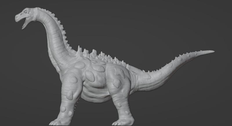 Titanosaurus - Giant STL Dinosaur Sculpture for 3D Printing