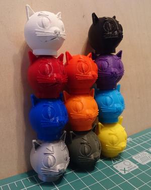 Decorative pencil cap. The head of a cat.