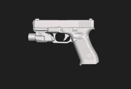 Glock 19 X Streamlight TLR7 HL-X Real Size Scan 3D Gun Mold