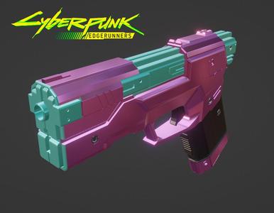 Pistol Of Rebecca 3D Print Model Cyberpunk Edgerunner