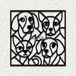 abstract picasso dogs wall art home decor