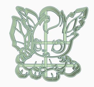 Leafeon Pokemon Anime Chibi Cookie Cutter