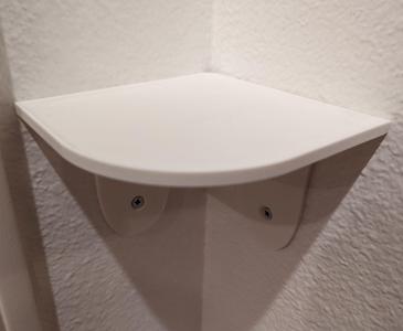 Rounded small corner shelf