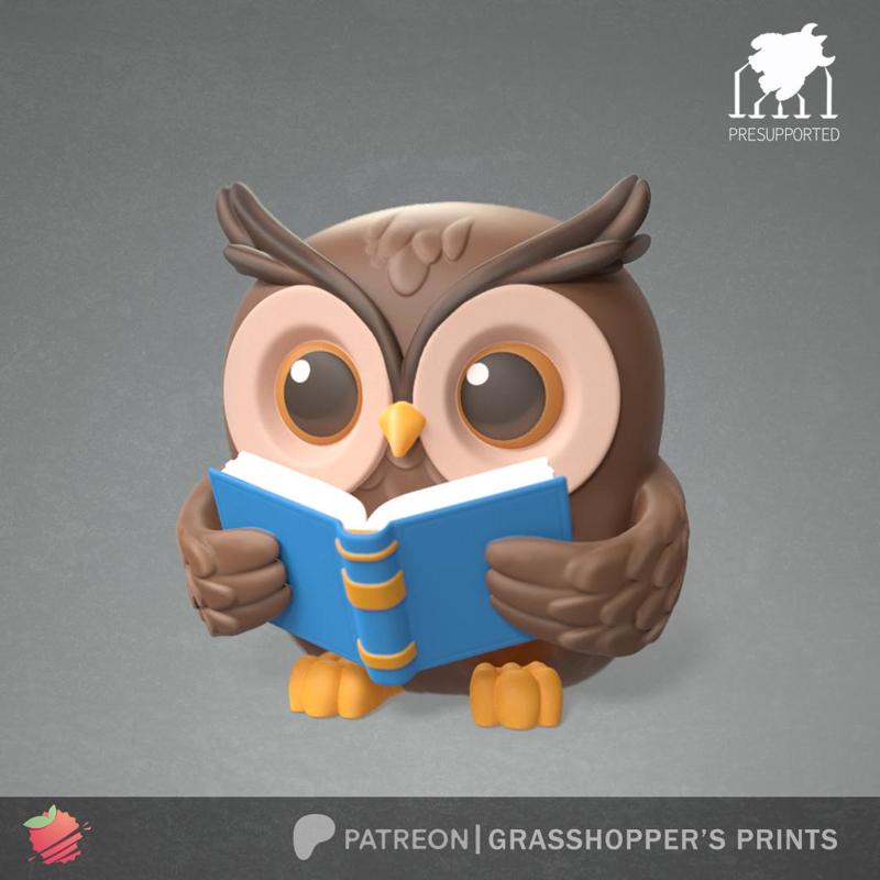 CUTE READING OWL