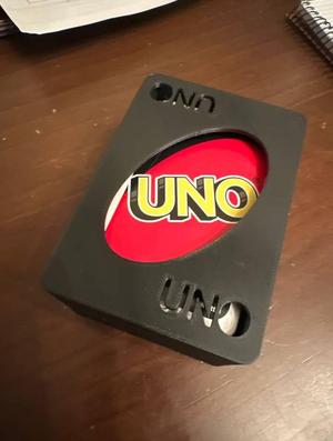UNO Card box with the name in the corners