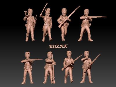 Napoleonic french carabiniers in bearskin hats set 2