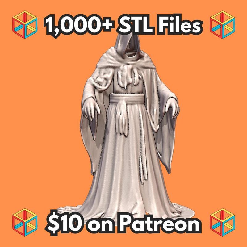 28mm DND Dark Phantom Wraith Spellbinder Fantasy Miniature MineeForm FDM 3D Print STL File