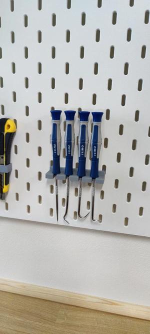 Skadis file or awl holder