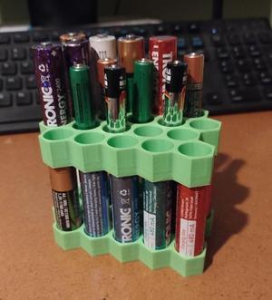 AA / AAA battery display stand stackable honeycomb