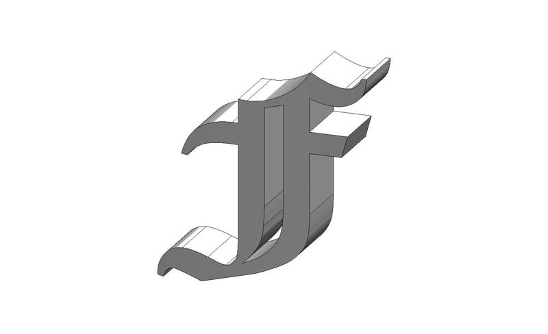 F Letter Old English Text MT Font