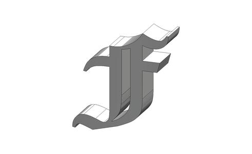 F Letter Old English Text MT Font