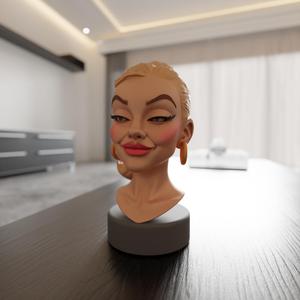 Elegant female head