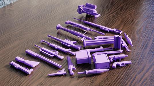 Gun Models Collection Low Poly V1