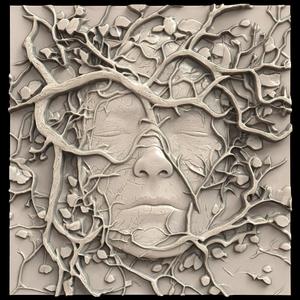 3D Model STL File for CNC Router/Laser & 3D Printer A Creature Whose Skin Is Made of Dried Leaves and Dead Branches 1