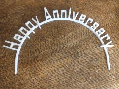 Happy Anniversary Cake Topper