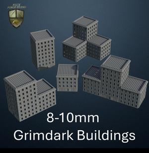 8-10mm Grimdark Epic Scale Buildings with Clear Windows