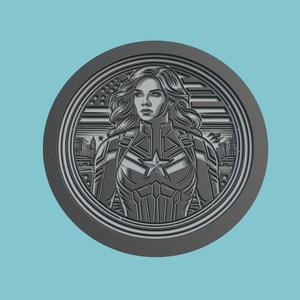 Captain America: Civil War Medallion CNC Captain America: Civil War 3d Printer Obj Stl