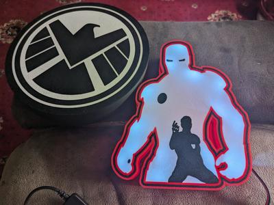 IRON MAN LIGHT BOX - commercial use