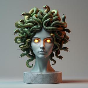 1994 Medusa Gorgon Head 3D Model, magic, dragon, serpent, mask, gnome, gorgon, venetian carnival, wild, fox, monster, cat, fair, witch, werewolf, horror, beast, snake, troll, skeleton dance