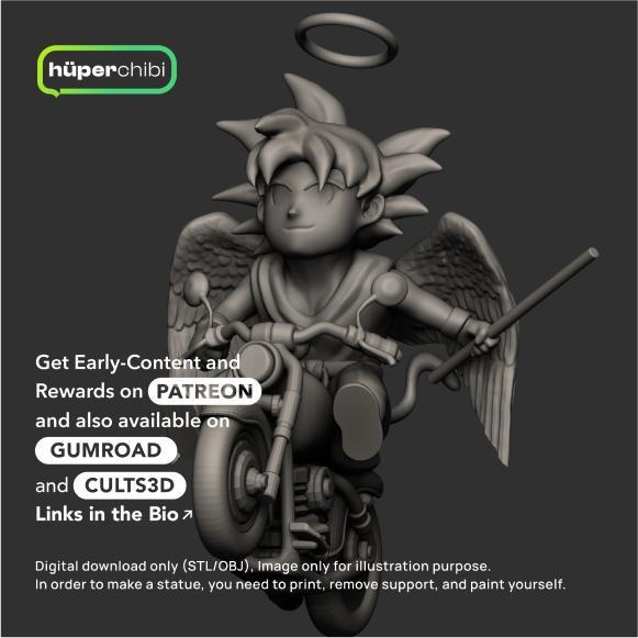 Kid Goku Angel with Minibike