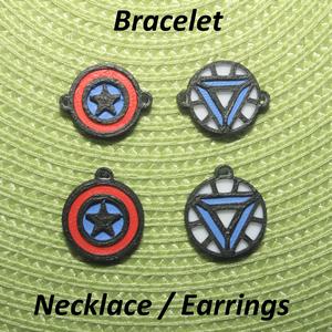 4 Marvel Avengers #2 Necklaces, Bracelets, Earrings, Jewelry