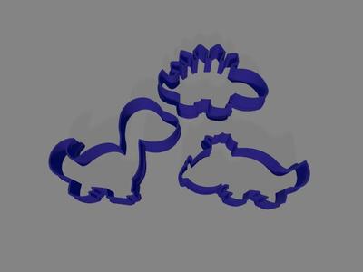 Dinosaurs dino cookie cutter x3