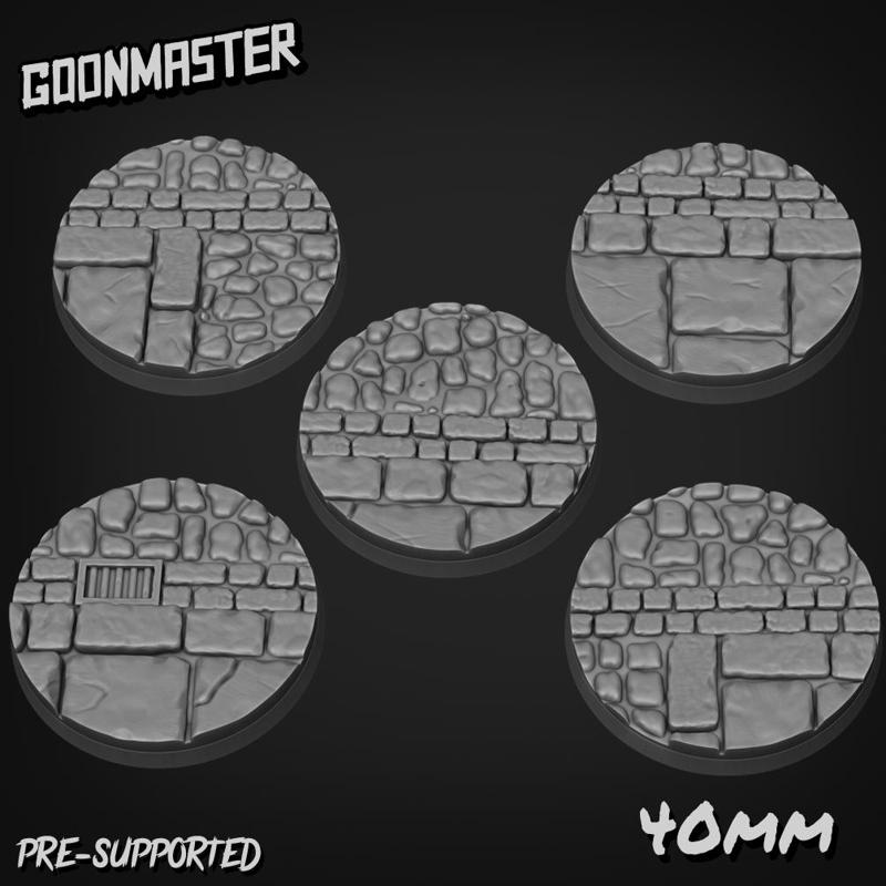 Cobblestone Road Bases /Toppers 40mm Round x 5