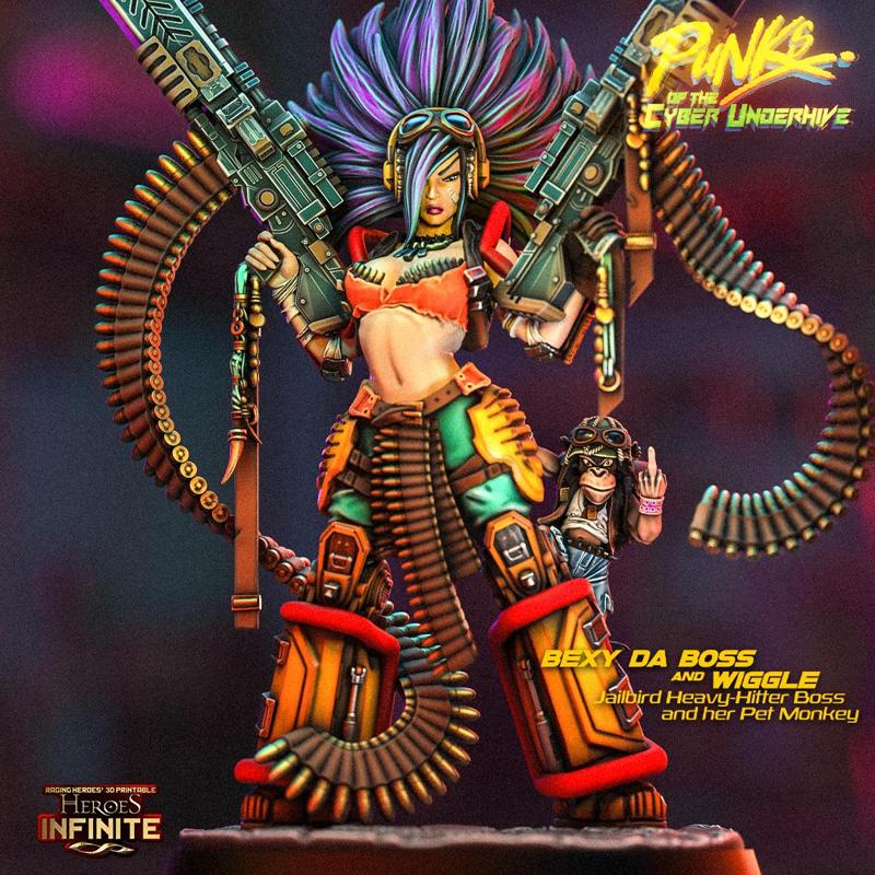 Bexy Da Boss Jailbird Heavy-Hitter Boss and her Pet Monkey