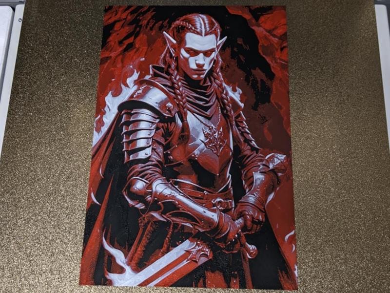 Warrior Elf HueForge with frame