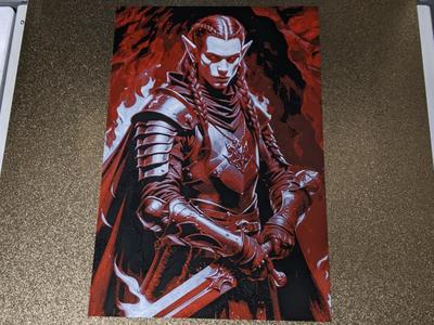 Warrior Elf HueForge with frame