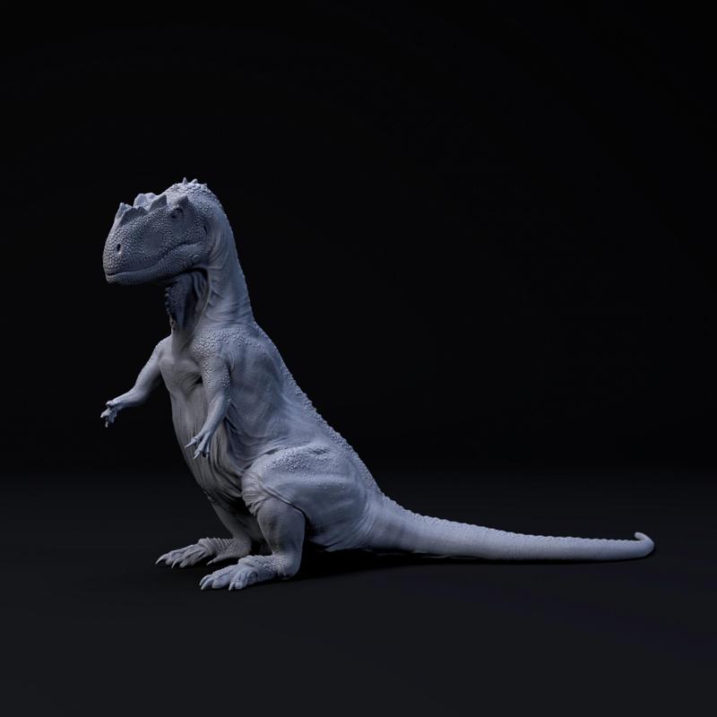 Yangchuanosaurus sitting 1-35 scale pre-supported dinosaur