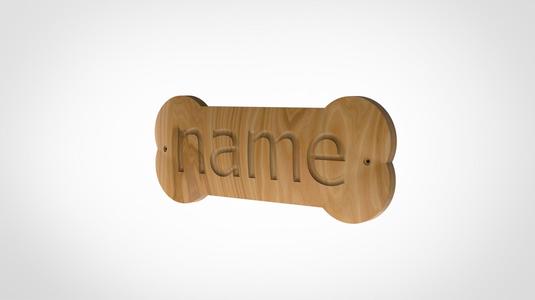 3D sign for a dog house,stl model a sign with your animal's name,3d model sign with the name of a dog or cat, also STL,DXF,EPS,swg file