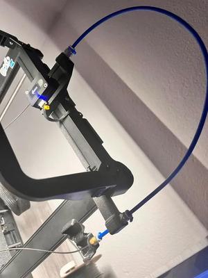 Filament cleaner with connector for PTFE tube.   