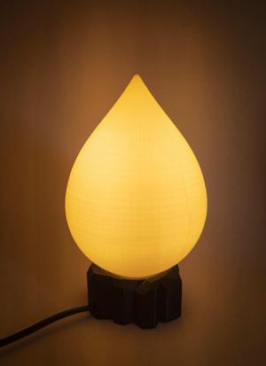 Flame Lamp with Charcoal Base