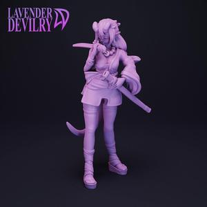 Oriza, Tiefling Bard, Warlock, Hexblade Samurai Girl