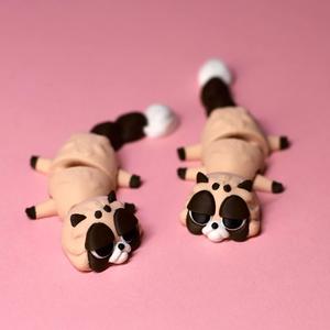 🐾 Articulated 3D Printed Toy & Keychain – Grumpy Cat – Lazy Pose Kitty Model