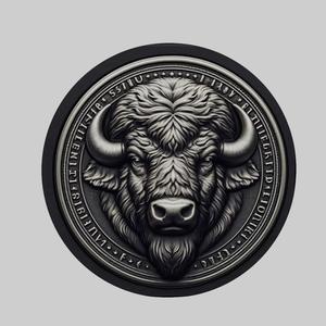 Buffalo Animal Head Buffalo Animal Medallion for CNC Router Laser & 3D Printer