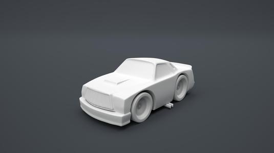 Sporty Car Toy With articulated wheels