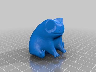 Fred the frog with base for dual material printing