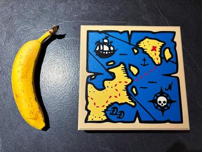 Oversized LEGO pirate treasure map brick   