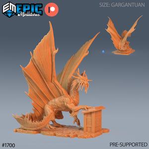 Ancient Gold Dragon ‧ DnD Miniature ‧ Tabletop Miniatures ‧ Gaming Monster ‧ 3D Model ‧ RPG ‧ DnDminis ‧ STL FILE
