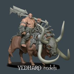 Savage orc champions mounted on beast