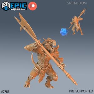 Dragonborn Warrior Attack ‧ DnD Miniature ‧ Tabletop Miniatures ‧ Gaming Monster ‧ 3D Model ‧ RPG ‧ DnDminis ‧ STL FILE