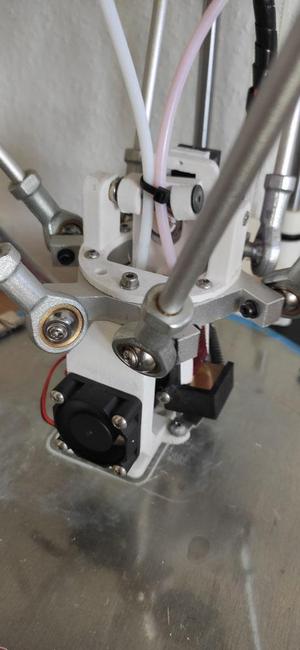Dual swinging cr10 hotend with magnetic lock on G2S Pro delta