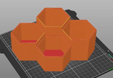 Hexagon flower pot   