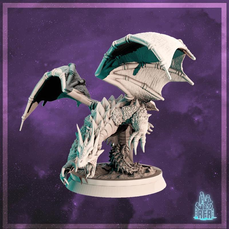 Lorvin Copperblaze Dragon - Tabletop miniatures (Pre-Supported)