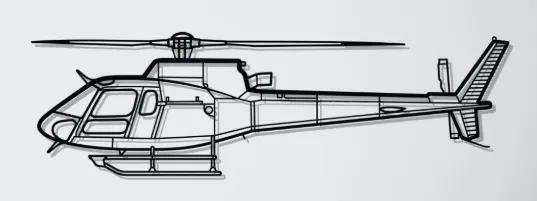 AS 350 B3 Helicopter Wall Art   