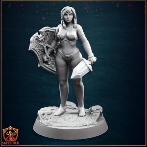 Elysia armored Knight (2nd outfit) 32 mm Model (pre-supported)